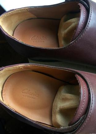 Бордовые туфли - дабл монки clarks, 100% кожа премиум класса. новые, в фирменной коробке.7 фото