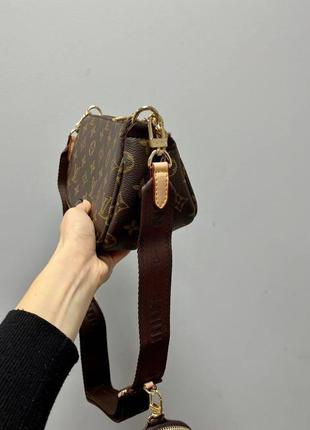 Жіноча сумка louis vuitton multi pochette total brown