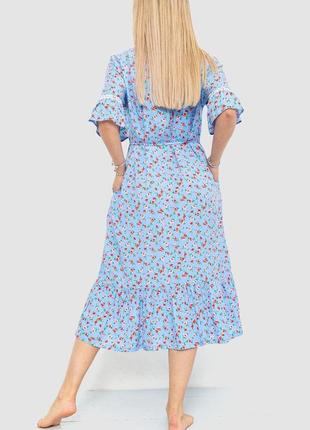 Сукня з квітковим принтом 219rt-4095 ager м блакитний4 фото
