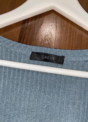 Блуза бірюзова shein5 фото