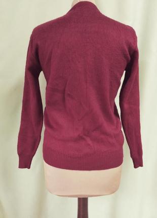 Кофточка бордового кольору, розшита бісером standard knitwear4 фото