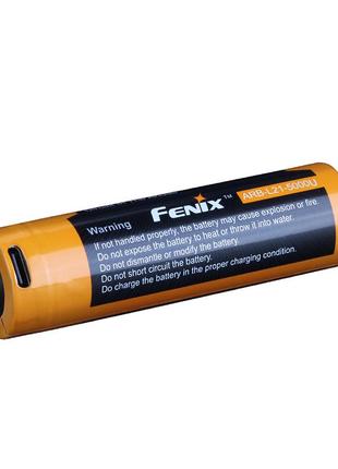 Акумулятор 21700 fenix arb-l21-5000u usb type-c зарядка
