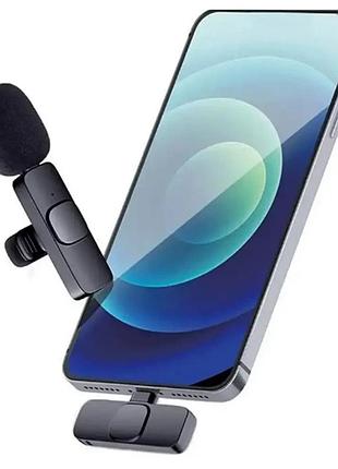 Беспроводной микрофон для записи качественного звука легко и быстро включается and-1 type-c, black