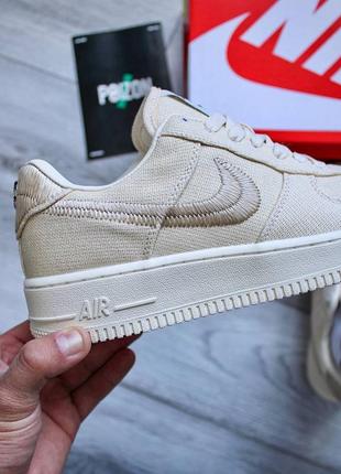 N*ke air force 1 low stussy fossil8 фото