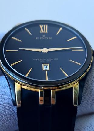 Чоловічий годинник edox grand ocean 27033 357 jn nid swiss made ultra slim caliber 27000