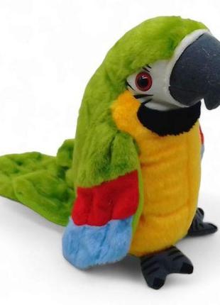 Мягкая игрушка "попугай-повторюшка" (зеленый)