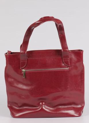 Качественная кожаная сумка на плечо для формата а4 бордовая5 фото