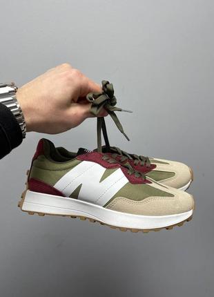 Кроссовки new balance 327 «khaki beige bordo’