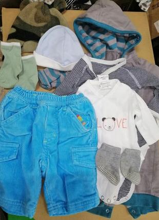 Пакет одежды для новорожденного мальчика1 фото