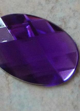 Стрази декор овал великий 3*2 см фіолетовий