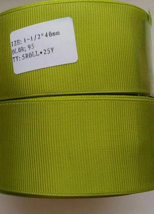 Репсова стрічка 4 см n95 хакі