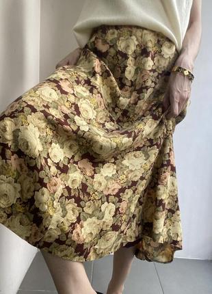 Винтажная юбочка миди юбка производство японии вискоза шов2 фото