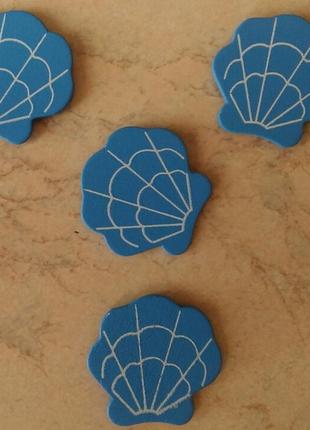 Деревянная аппликация ракушка