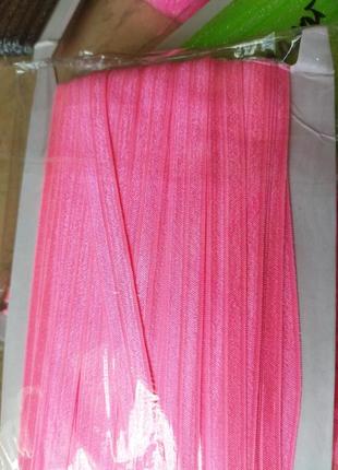 Бейка гумка (стрічка стрейч) яскраво-рожевий 1,5 см1 фото