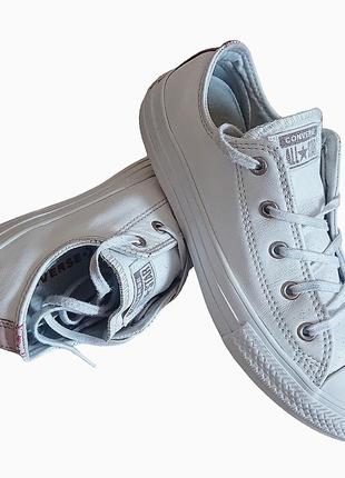 Кожаные белые кеды converse all star оригинал