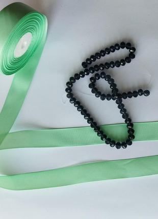 Репсовая лента салатовый №217 шириной 2,5 см