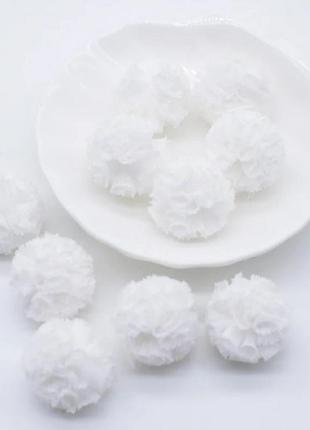 Помпон из фатина 1,5 см белый