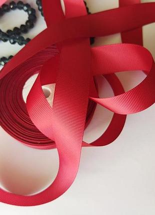 Репсовая лента бордовый №86 шириной 2,5 см
