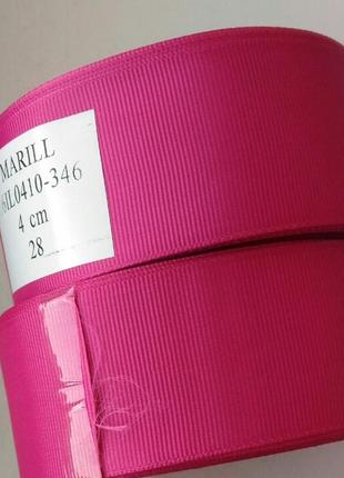 Репсова стрічка 4 см №28 малиновий