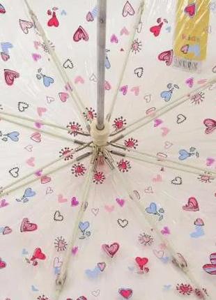 Детский зонт zest "принцесса" прозрачный4 фото