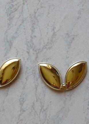 Аппликация-патч ушки золотой металлик
