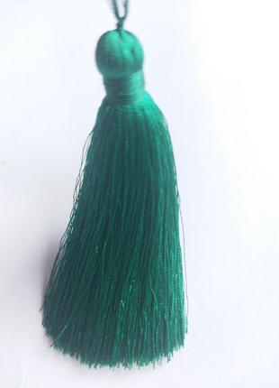Кисточка декоративная 8 см темно-зеленый 1 шт2 фото