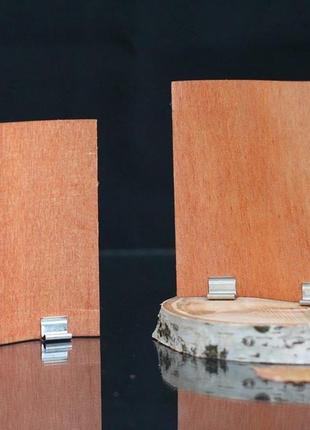 Волнистый деревянный фитиль для свечей 85мм×100мм , древесный фитиль с держателями3 фото