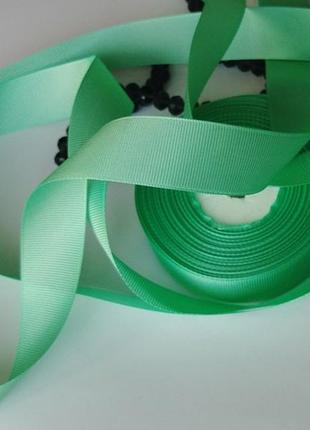 Репсовая лента темная мята №56 шириной 2,5 см