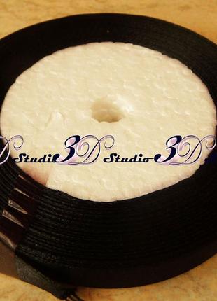 Стрічка атласна колір no39 (чорний) завширшки 1,2 см