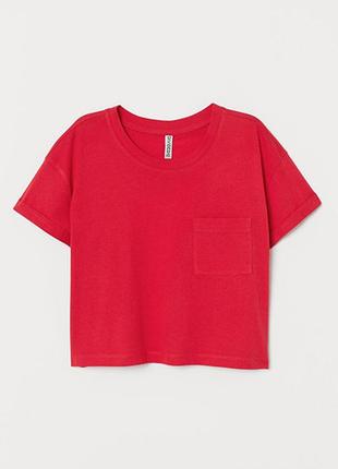 Оригинальная укороченная футболка от бренда h&m 0411413023 разм. s3 фото