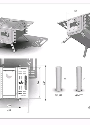 Печка в палатку! печь туристическая!!!