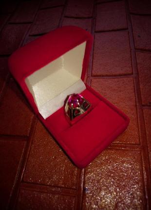 Шикарное серебряное кольцо с рубином / проба2 фото
