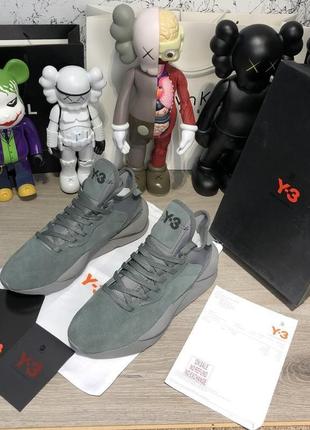 Adidas y-3 kaiwa sneakers gray suede