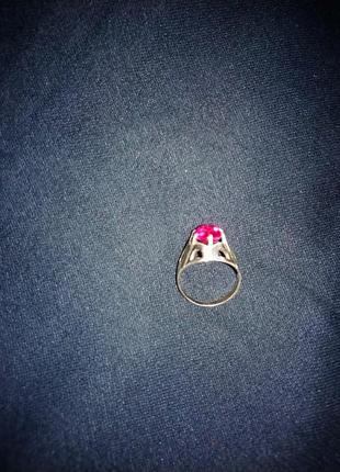 Шикарное серебряное кольцо с рубином / проба6 фото