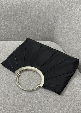 Винтажная черная нейлоновая сумочка клатч