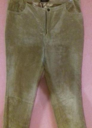 Брюки классика, натуральный замш