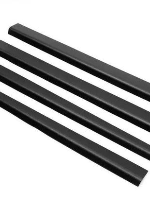 Накладки на дверные пороги (ddu, abs-пластик) 3 шт, мат для volkswagen caddy 2004-2010 гг