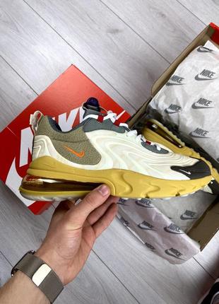 Nike air max/travis scott x nike air max 270 react 'cactus trails’/мужское кроссовки/мужские кроссовки2 фото