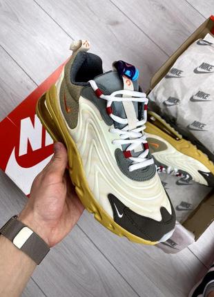 Nike air max/travis scott x nike air max 270 react 'cactus trails’/мужское кроссовки/мужские кроссовки1 фото