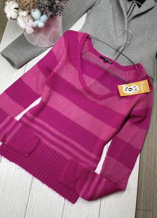 Новый вязаный пуловер xs s m l кофта в полоску вязаная кофта