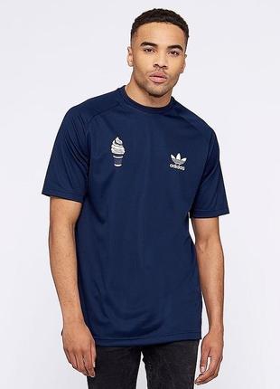 Лимитированная футболка adidas hero ice cream logo t-shirt blue