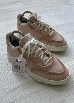Шикарні кросівки adidas sc premiere leather shoes beige4 фото