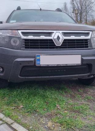 Зимняя нижняя накладка на решетку матовая для renault duster 2008-2017 гг