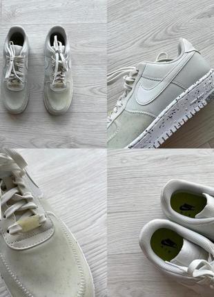 Шикарные кроссовки nike air force 1 crater low sneakers summit white6 фото
