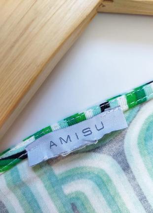 Женский зеленый с принтом джемпер/кроптом от бренда amisu2 фото