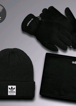 Комплект шапка+бафф+рукавички. зимові аксесуари та одяг.5 фото