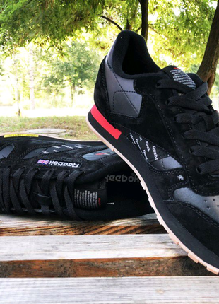 Кроссовки reebok classic black/red4 фото