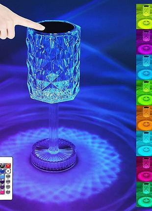 Настільна лампа-нічник vhg k3 з пультом  rgb нічник rose diamond table lamp