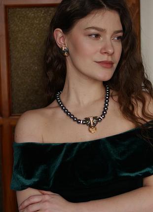 Винтажный сет набор kenneth jay lane для avon 1988 колье браслет серьги пантера