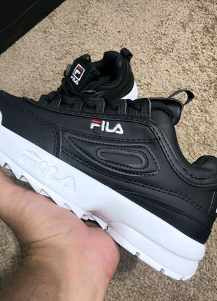 Кроссовки fila disruptor 2 black/white1 фото